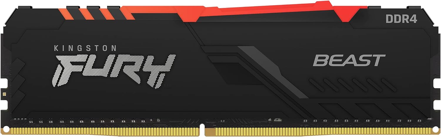 Kingston FURY Beast RGB 32GB (2x16GB) 3600MT/s DDR4 CL18 Desktop Memory Kit of 2 KF436C18BBAK2/32 32GB Kit of 2 3600MT/s 16Gbit