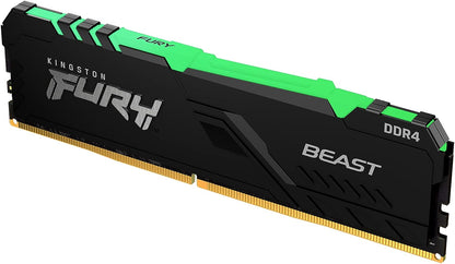 Kingston FURY Beast RGB 32GB (2x16GB) 3600MT/s DDR4 CL18 Desktop Memory Kit of 2 KF436C18BBAK2/32 32GB Kit of 2 3600MT/s 16Gbit