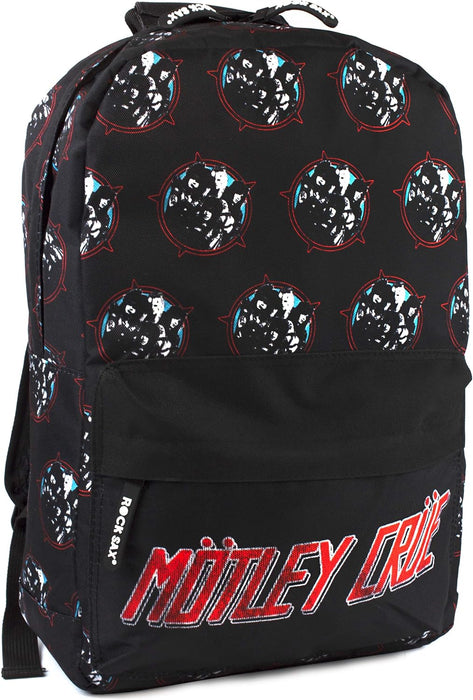 Motley Crue Backpack Bag Heavy Metal Power Band Logo Official Rocksax Black