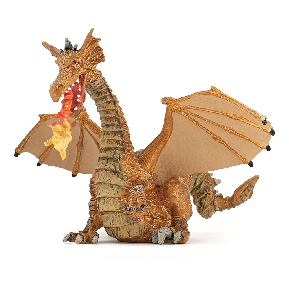 PAPO The Enchanted World Gold Dragon with Flame Toy Figure, Multi-colour (39095)
