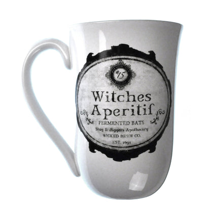 Nemesis Now Witches - Taza para aperitivos (16,5 cm), color blanco
