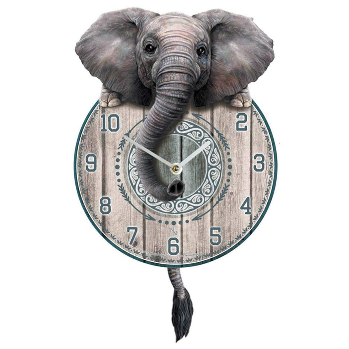 Trunkin` Tickin` Elephant Pendulum Clock