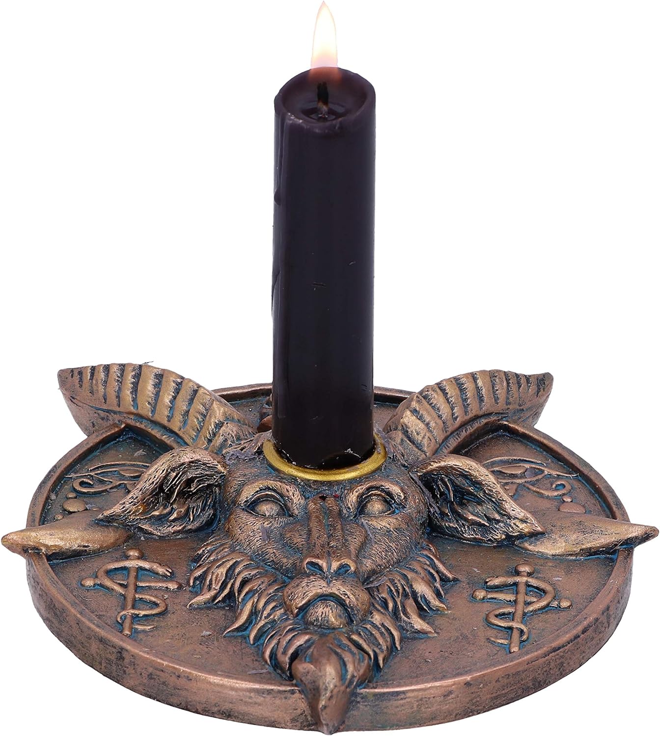 Baphomet`S Prayer Sabbatic Goat Incense Stick And Candle Holder