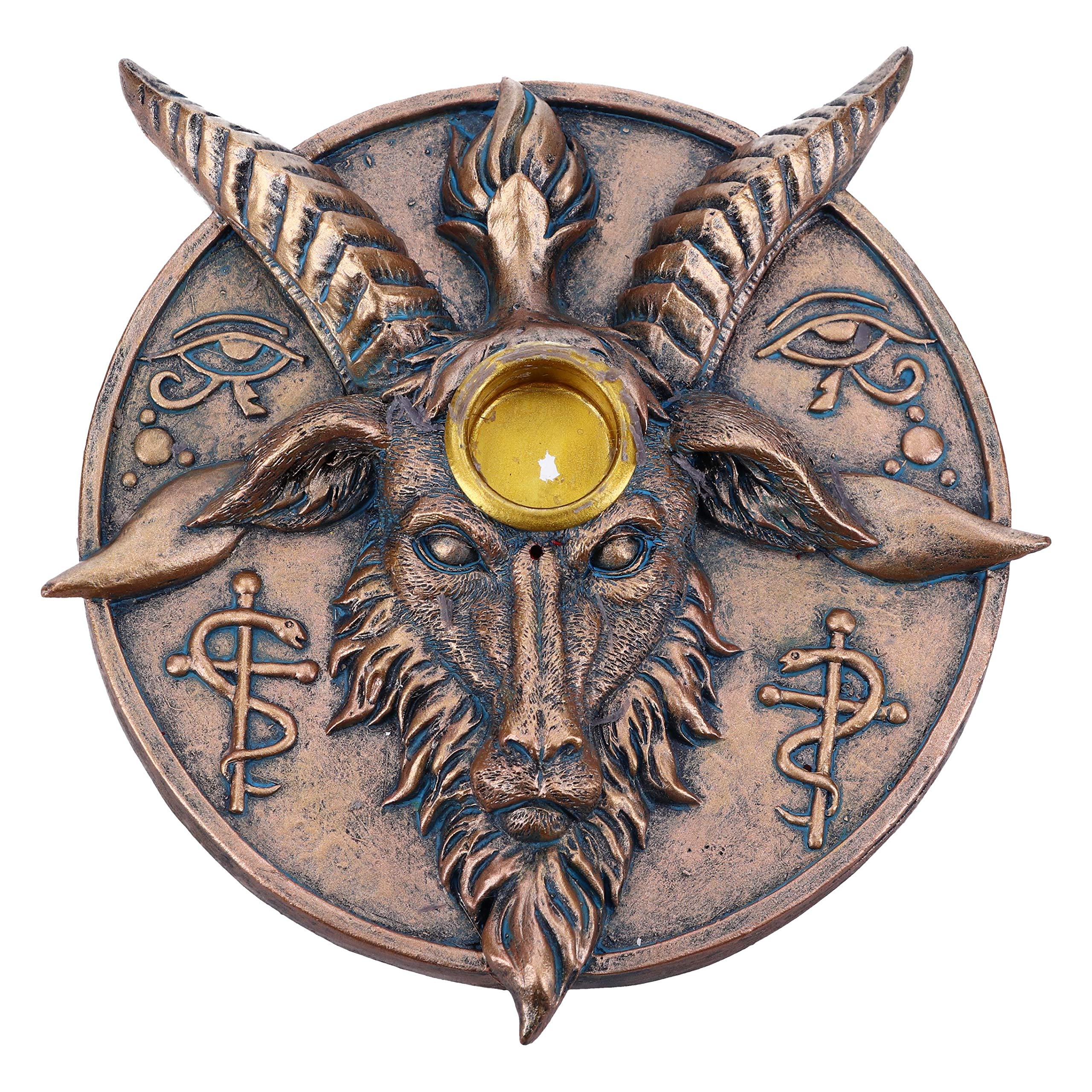 Baphomet`S Prayer Sabbatic Goat Incense Stick And Candle Holder