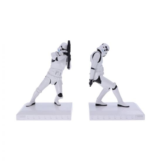 Nemesis Now Offiziell lizenzierte The Original Stormtrooper-Buchstützen-Figuren, Harz, weiß, 18.5cm