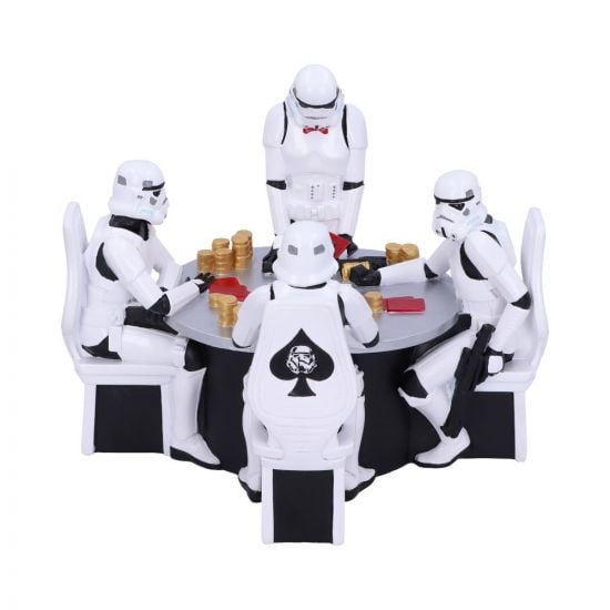 Nemesis Now The Original Stormtrooper Poker Face Gambling Figurine, Resin, White, 18.3cm