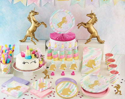 Creative Party PC329301 Unicorn Theme Striped Paper Cups - 8 Pcs 8 Count (Pack of 1)