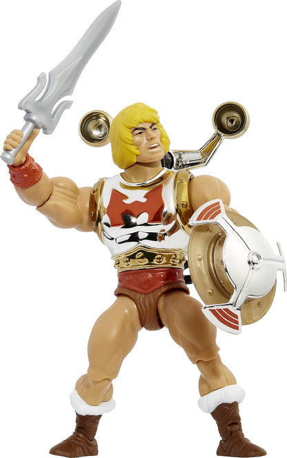 Masters of the Universe Origins Flying Fists He-Man Action Figures, 5.5-in Battle Figures for Storytelling Play and Display, Gift for 6 to 10-Year-Olds and Adult Collectors, MOTU