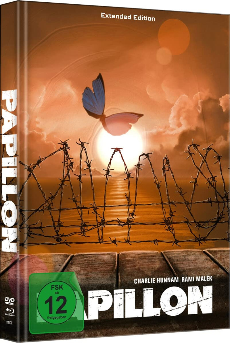 PAPILLON - Extended Limited Mediabook-Edition Cover A (limitiert auf 444 Stück durchnummeriert (+ DVD) (+ 24-seitiges Booklet) [Blu-ray]