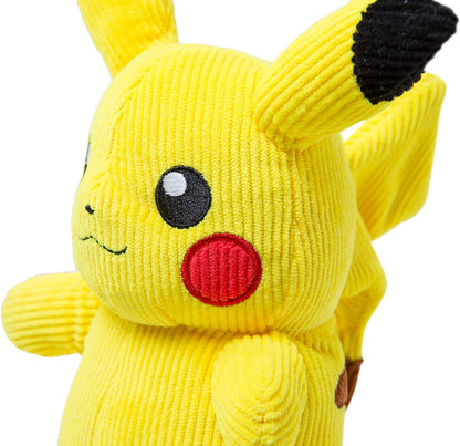 Pokèmon PKW2389 Select Corduroy Pikachu PLUSH-8-Inch-Unique Fabric-Authentic Details, Multicolor