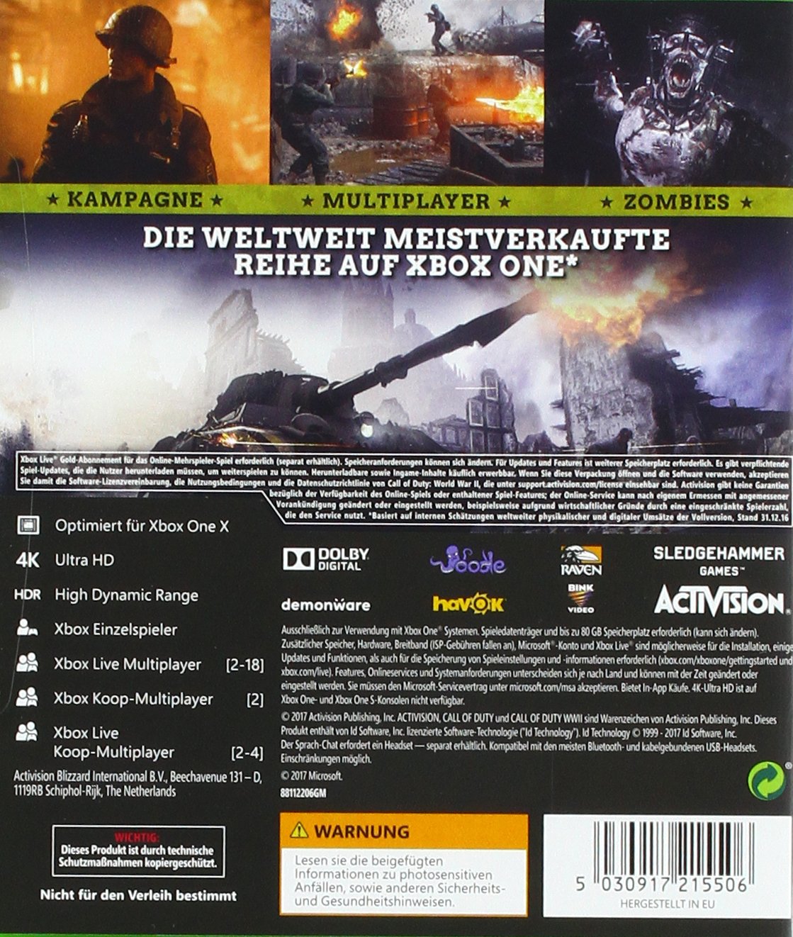 Call of Duty: WWII - Standard Edition -  Xbox One Standard