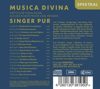 Musica Divina - Göttliche Vokalmusik aus der Schatztruhe Carl Proskes