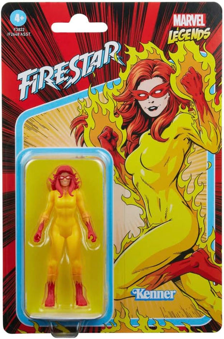 Marvel Hasbro Legends Series 3.75-inch Retro 375 Collection Firestar Collectible Action Figure, Toys for Kids Ages 4 and Up
