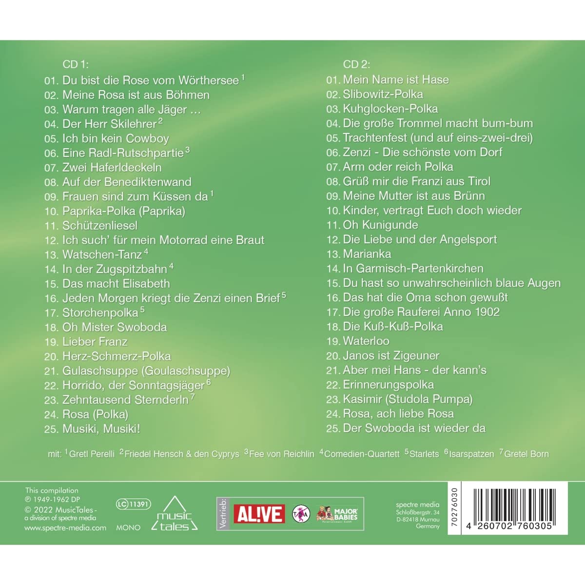 RAUCH, FRED - OH MISTER SWOBODA - 50 GROBE ERFOLGE