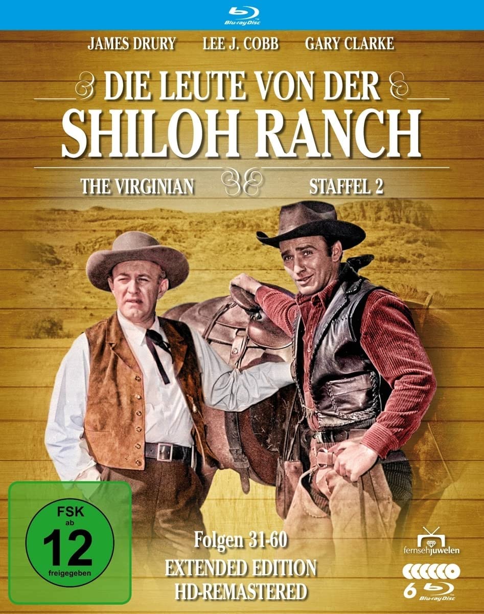 Die Leute von der Shiloh Ranch - Staffel 2 (HD-Remastered) (The Virginian: Extended Edition) (Fernsehjuwelen) (6 Blu-rays