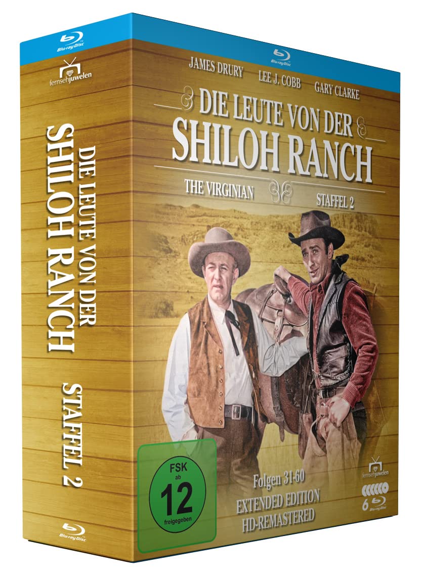 Die Leute von der Shiloh Ranch - Staffel 2 (HD-Remastered) (The Virginian: Extended Edition) (Fernsehjuwelen) (6 Blu-rays