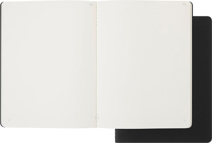 Moleskine Intelligent Cahier Journal Set with 2 Digital Cahiers with Lined Pages, Compatible with Pen +, Card Cover, Extra Large 19 x 25 cm, Black, 88 Pages