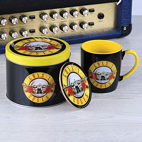 Pyramid International Guns N' Roses Mug and Coaster Gift Tin Set Bullet Logo artwork One Size