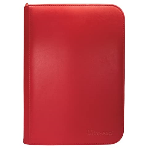 Ultra PRO - Vivid 4-Pocket Zippered PRO-Binder: (Red) Protect Up to 160 Collectible Trading Cards, Sports Cards or Valuable Gaming Cards, Ultimate card Protection