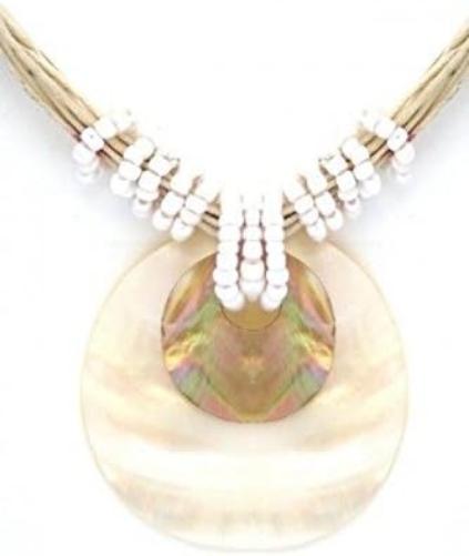 Ethno-Shop Patita Mother of Pearl Necklace White