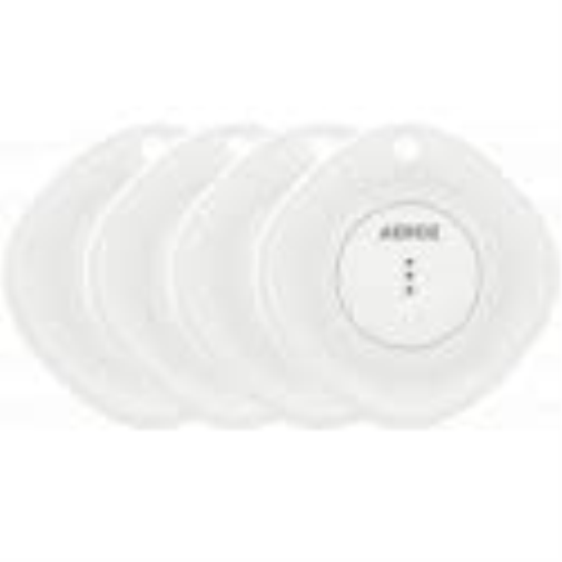 AEROZ TAG-1000 White (4-Pack) Key Finder for Use with iPhone - Works with Apple Find My App