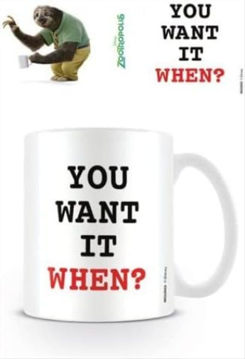 Zootropolis You Want it When Ceramic Mug, Multicoloured, 1 Count (Pack of 1