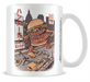 Ilustrata Burgerzilla Unisex Ceramic Mug Multi-Coloured