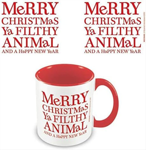 Pyramid International MGC26445 Home Alone Inspired (Merry Christmas Ya Filthy Animal) Red Coloured Inner Mug, Ceramic