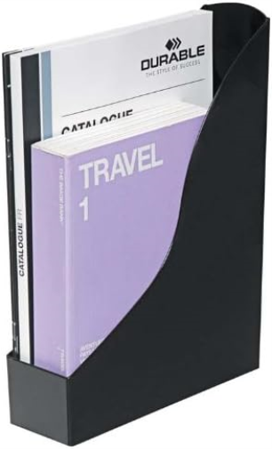 Durable Vivid Magazine Rack Plastic with Thumb Hole A4 Black Ref 1701711060