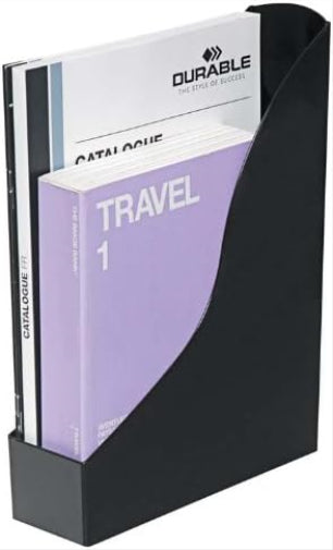 Durable Vivid Magazine Rack Plastic with Thumb Hole A4 Black Ref 1701711060