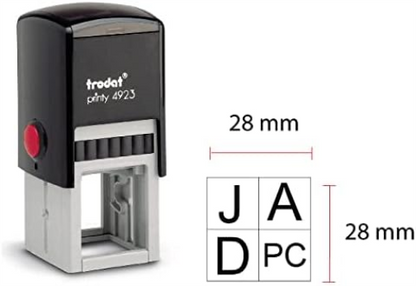 Trodat Printy 4923 -Self Inking Stamp - Customizable Stamp - 6 lines - Textplate Dimensions 30 x 30 mm (Noir - Black