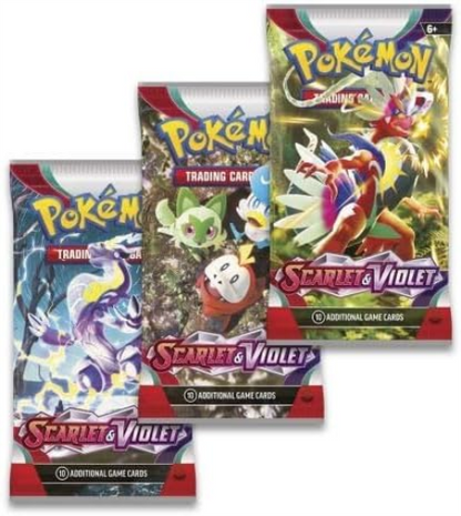 Pokémon TCG - Scarlet and Purple - Blister Pack of 3 Arcanin & Oyacata Boosters (1 Random Pack