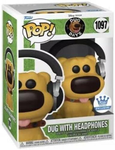 Funko Dug Days POP! Disney - Statuetta in vinile scavata con cuffie, 9 cm