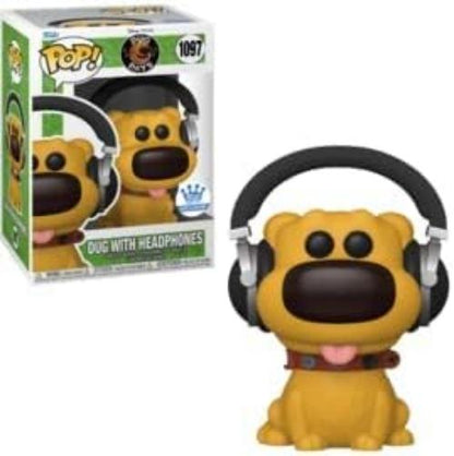 Funko Dug Days POP! Disney - Statuetta in vinile scavata con cuffie, 9 cm