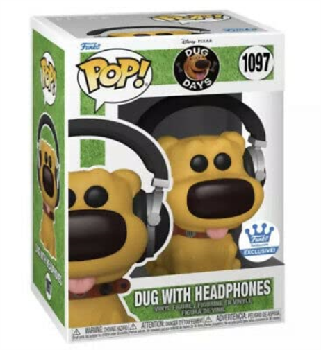 Funko Dug Days POP! Disney - Statuetta in vinile scavata con cuffie, 9 cm
