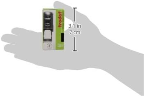 Trodat Printy Word Stamp Self Inking - Copy - Reinkable Red Ref 54290, Black, 38.5x36x73mm, 312678