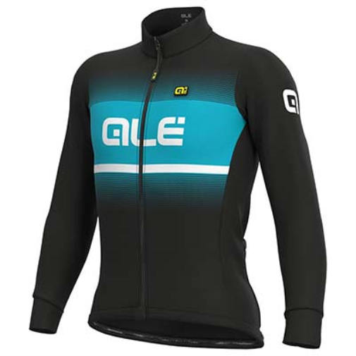 Alé Clothing Blend Solid LS Jersey Black/Turqu XS