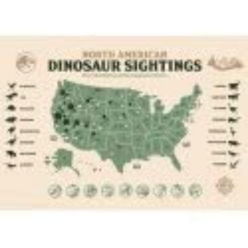 Playstation 3 - JURASSIC WORLD - Dinosaur Map - Art Print - Limite
