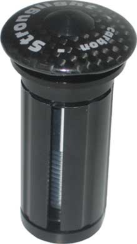 EXPANDEUR Fourche 1'' 1/8 STRONGLIGHT Noir (avec Capot Alu ET Vis BTR