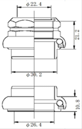 Tange Seiki Passage 32 Threaded Headset. 1`` - Black [Black]