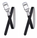 Wellgo W-5 Leather Toe Clip Straps (Pair) - White