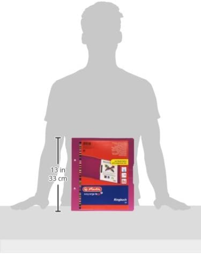 Herlitz 11205747 Ring Binder A4 Polypropylene 2-Ring Combination Mechanism 2.7 cm Spine 16 mm Filling Height Opaque Berry