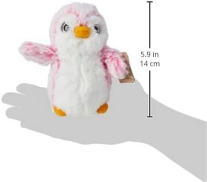 Aurora, 73887, PomPom Penguin, 6In, Soft Toy, Pink