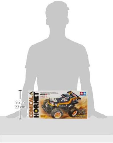 TAMIYA TAM58666 58666-1:10 RC Comical Hornet (WR-02CB), Remote Controlled Car/Vehicle, Model Building, Hobby Assembly, Black