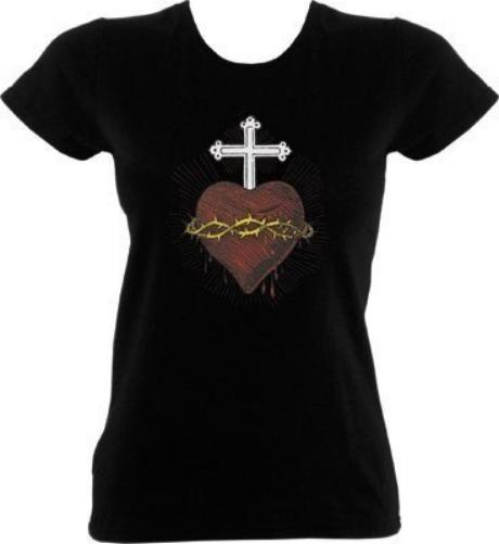 Gothic Heart T-Shirt - Black Ladies