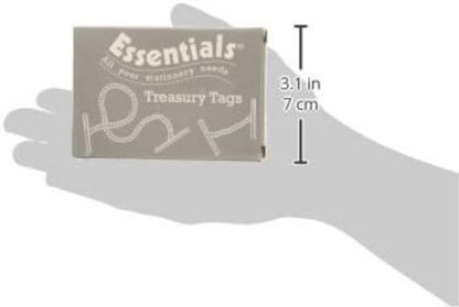 Whitecroft 27121/10 Essentials 101 mm Plastic Ended Treasury Tags - Green (Pack of 100