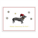 Alice Scott Christmas Dachshund Embellished Notecards