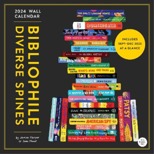 2024 Wall Calendar: Bibliophile Diverse Spines