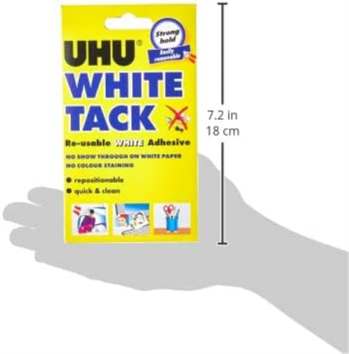 UHU 42196 White Tack Mastic Adhesive Non-staining Handy Pack Ref 2633