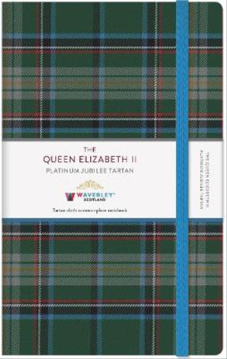 The Queen Elizabeth II Platinum Jubilee Tartan Cloth Large Notebook